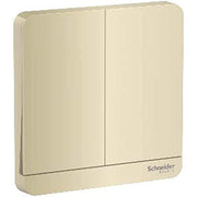 مفتاح Schneider Electric AvatarOn ثنائي الاتجاه 16 أمبير 250 فولت - ذهبي معدني / أبيض / ذهبي خمري / رمادي غامق / خشبي غامق E8332L2 (قطعة واحدة / عبوة من 3 / عبوة من 5)